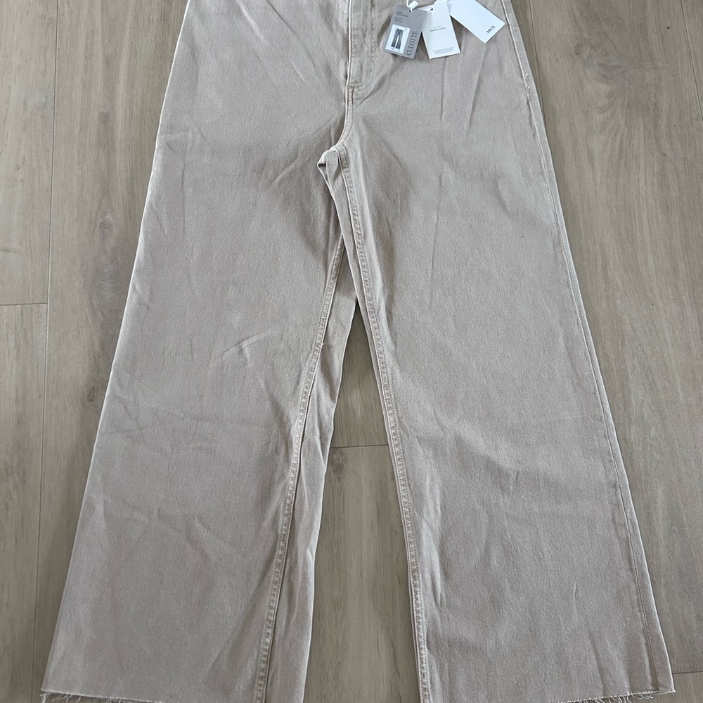 MNG jeans Culotte Catherine High wasited loose fit ankle length size US 10 - Picture 4 of 9